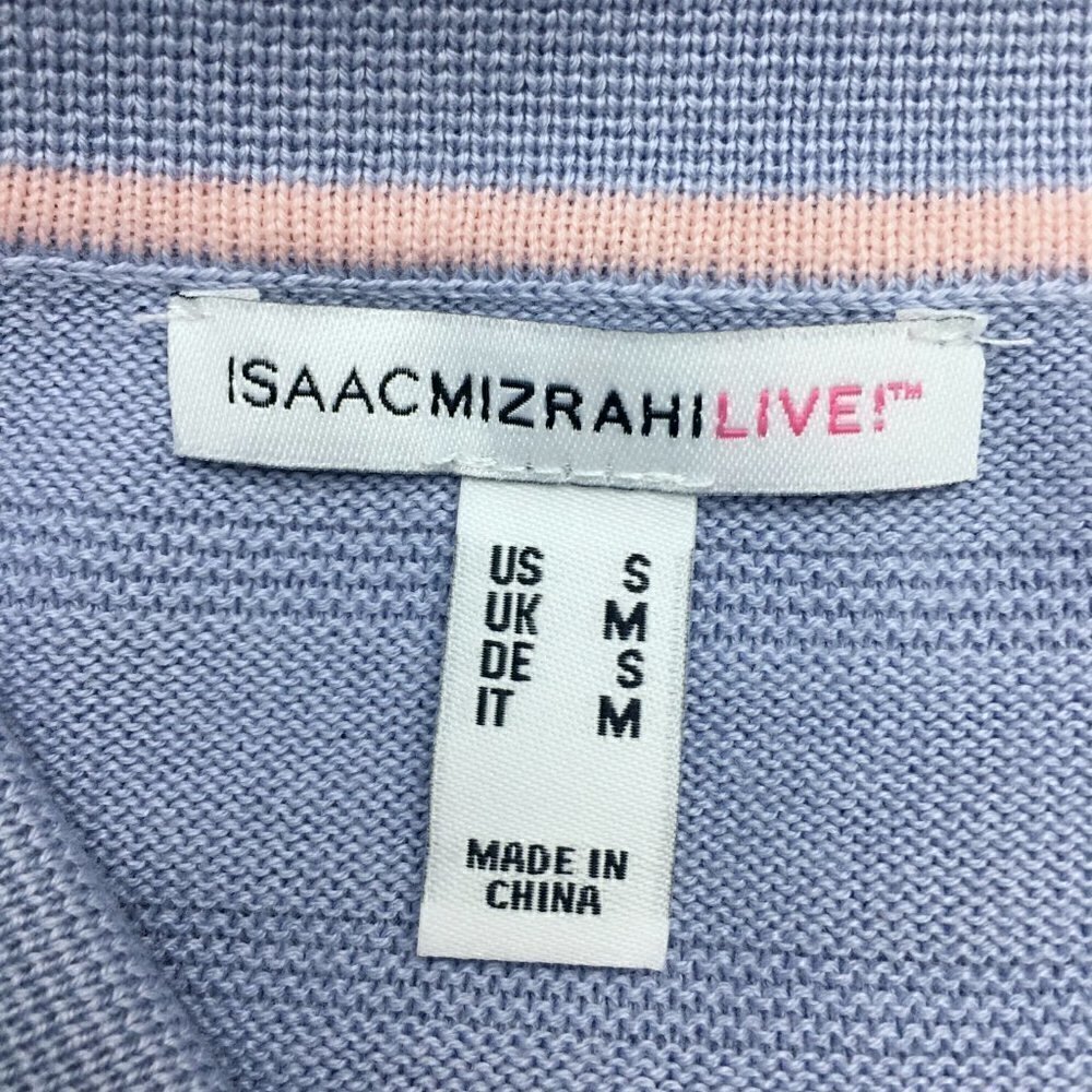 NEW Isaac Mizrahi Women's Light Blue Cardigan Sweater Zipper Front Pockets Small - Picture 9 of 10